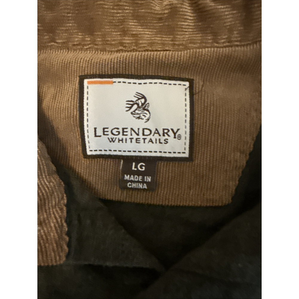 Legendary Whitetails Men's Long Sleeve 100% Cotton Flannel With Corduroy Neck L - Picture 2 of 7